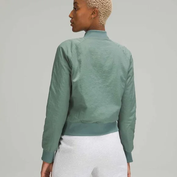 NWT Lululemon Non Stop Reversible Bomber, Sz 4, Tidewater Teal! - Picture 3 of 11